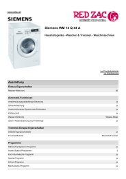 Produktdatenblatt Siemens WM 14 Q 44 A - Red Zac