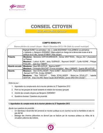 Compte-rendu du 4 dÃ©cembre 2012 (pdf - 278,51 ... - Bourg-en-Bresse