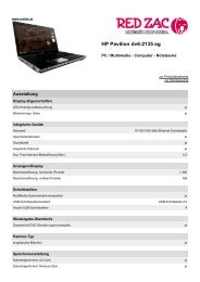 Produktdatenblatt HP Pavilion dv6-2135 eg - Red Zac