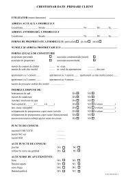 CHESTIONAR DATE PRIMARE CLIENT - Aquatim