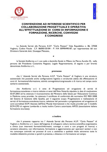 Partnership ASP Voghera-Antiforma s r l Rev 05 - Azienda Servizi ...