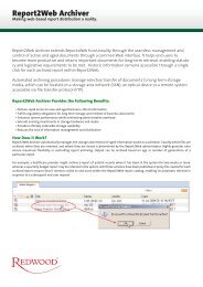 Report2Web Archiver - Redwood Software