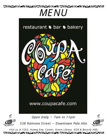 Full Menu - Coupa Cafe