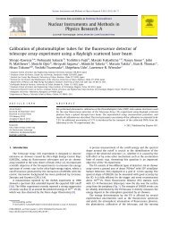 Calibration of photomultiplier tubes for the fluorescence detector of ...