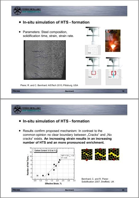 Hot tear segregations as quality decisive factor for advanced steel ...