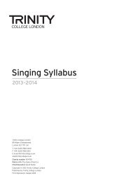 Singing Syllabus - Trinity College London