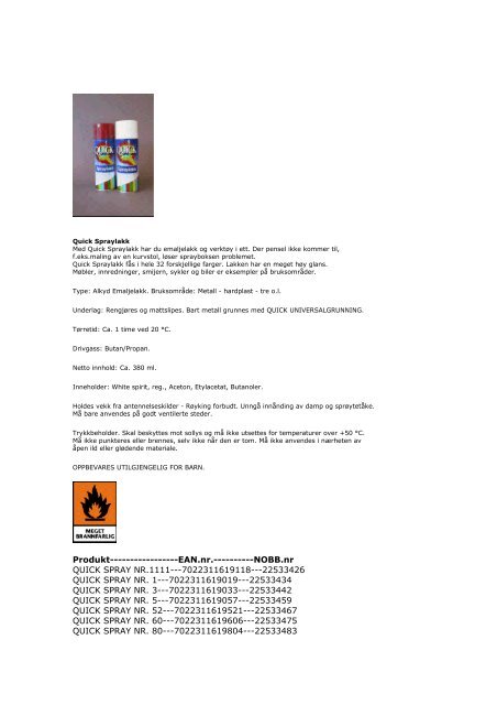 QUICK-TD - Lindberg & Lund AS