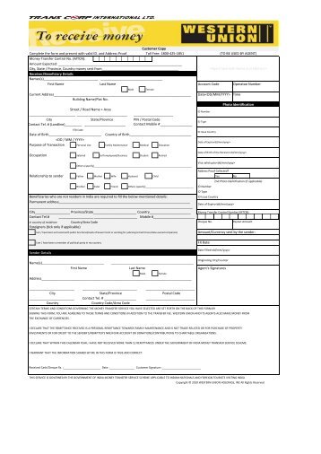 Complete the form and present with valid ID. and Address Proof Toll ...