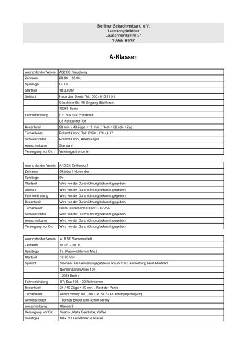 A-Klassen - beim Wiki des Berliner Schachverbandes