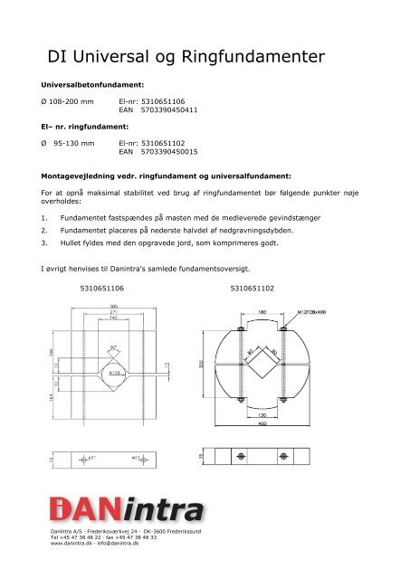 DI Universal og Ringfundamenter - DANintra A/S