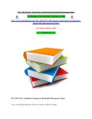 NTC 406 Week 3 Individual Assignment Bandwidth Management Paper / Indigohelp