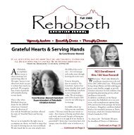 Fall 2009 newsletter - Rehoboth Christian School