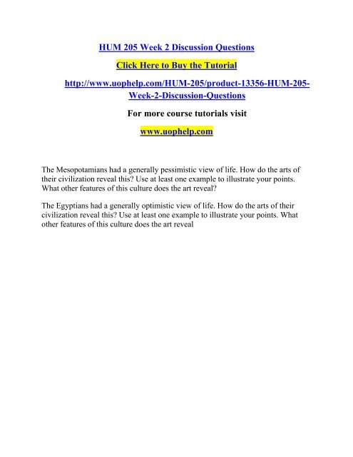 HUM 205 Week 2 Discussion Questions Uophelp hum-205-week-2-discussion-questions-uophelp
