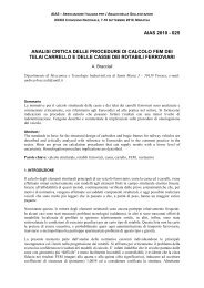 Analisi critica delle procedure di calcolo FEM dei ... - andreabracciali.it