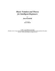 Music Notation and Theory for Intelligent Beginners - Jkornfeld.net