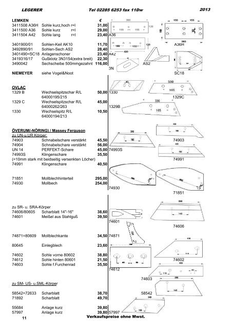 Ersatzteile für Bodenbearbeitung - Legerer.at