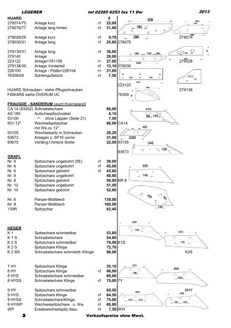 Ersatzteile für Bodenbearbeitung - Legerer.at