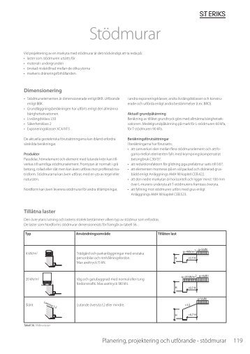 Dimensionering, utfÃ¶rande stÃ¶dmurar (pdf, 2770kb) - S:t Eriks