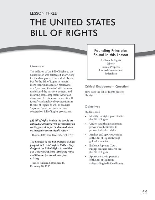 Being An American: The Bill Of Rights - Bill Of Rights Institute