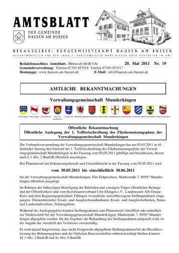 m/w - Gemeinde Hausen am Bussen