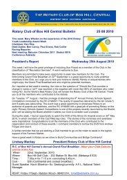 The Bulletin - Rotary Club of Box Hill Central