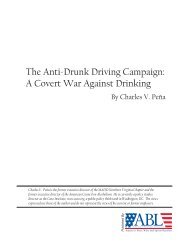 A Covert War Against Drinking - American Beverage Institute