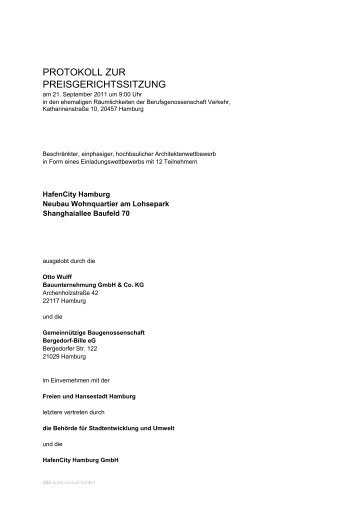 PROTOKOLL ZUR PREISGERICHTSSITZUNG - D&K drost consult