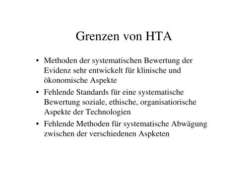 Health Technology Assessment  - Fachgebiet Management im ...