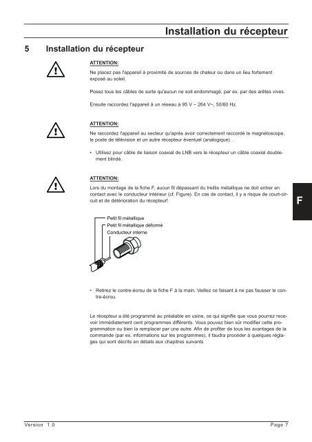 Programmation du rÃƒÂ©cepteur - Radix