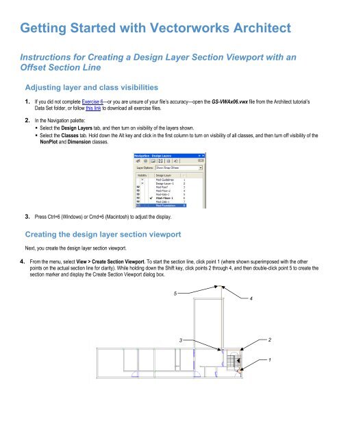 Instructions For Creating A Design Layer Section Vectorworks Instructions For Creating A Design Layer Section Vectorworks