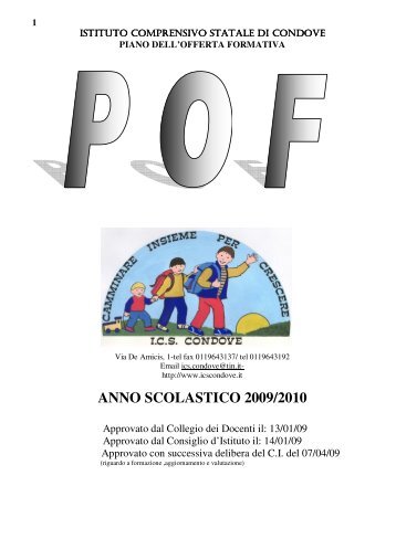 ANNO SCOLASTICO 2009/2010 - ics condove