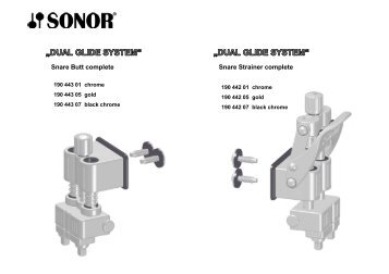 Dual Glide System - SD Strainer and Butt ... - Sonor