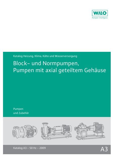 Block- und Normpumpen, Pumpen mit axial geteiltem GehÃ¤use