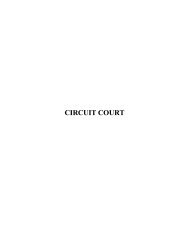 CIRCUIT COURT - Unified Judicial System