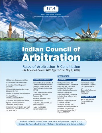 Rules of Arbitration - Indian Council of Arbitration
