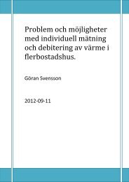 Problem och mÃ¶jligheter med individuell mÃ¤tning och ... - BeBostad.se