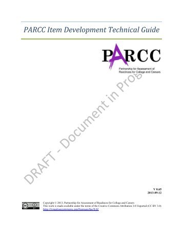 PARCC Item Development Technical Guide