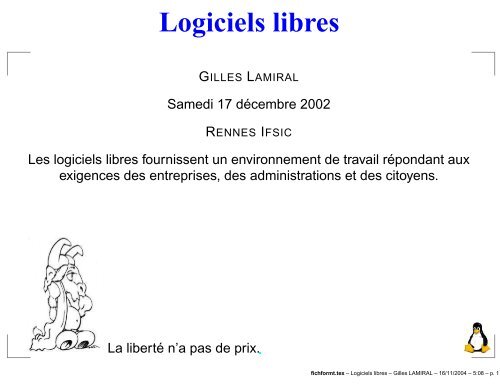 Logiciels libres - Linux-France