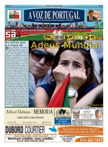 adeus Mundial - A Voz de Portugal