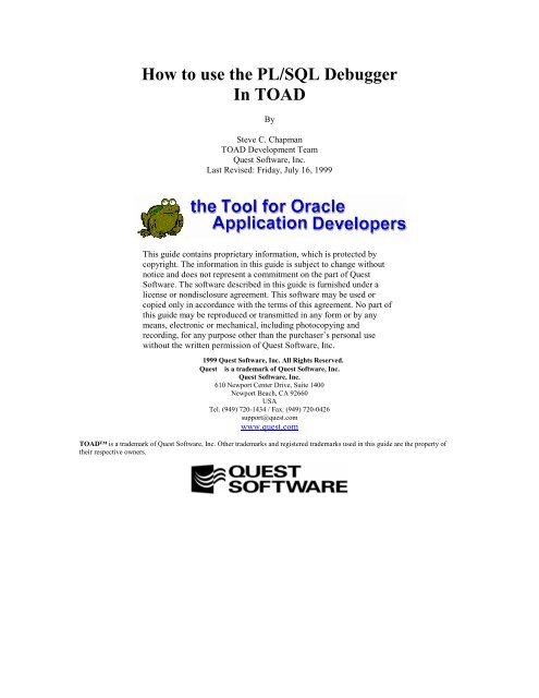 toad sql server parameter toad sql server parameter