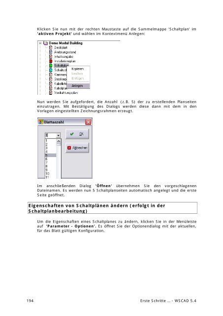 Erste Schritte 5.4 - wscad