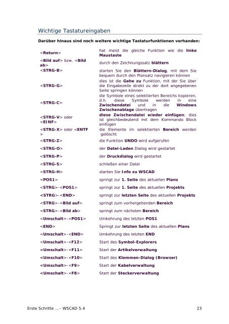 Erste Schritte 5.4 - wscad