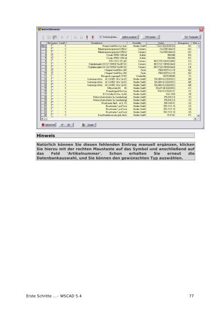 Erste Schritte 5.4 - wscad