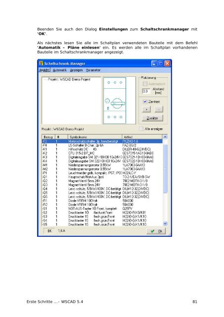 Erste Schritte 5.4 - wscad