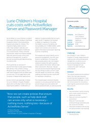 Lurie Children's Hospital cuts costs with ... - Quest Software