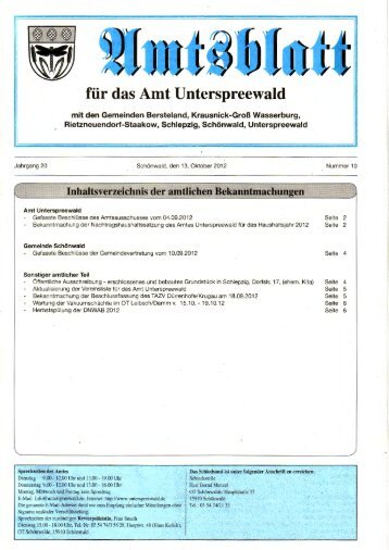 ansehen (PDF) - alt.unterspreewald.de - Amt Unterspreewald