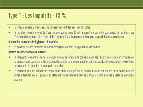 Typologie du gaspillage alimentaire - Crioc