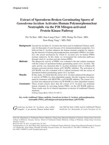 Extract of Sporoderm-Broken Germinating Spores of ... - é•·åºšå¤§å­¸