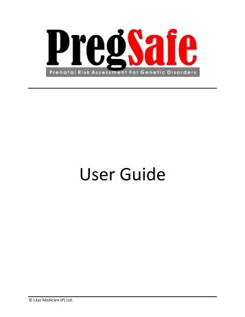 User Guide - PregSafe