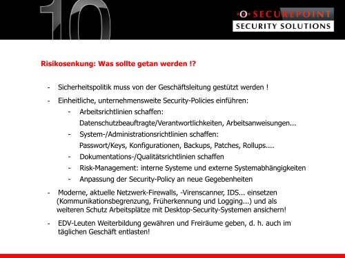 Vortrag Secure Point - Quadus GmbH